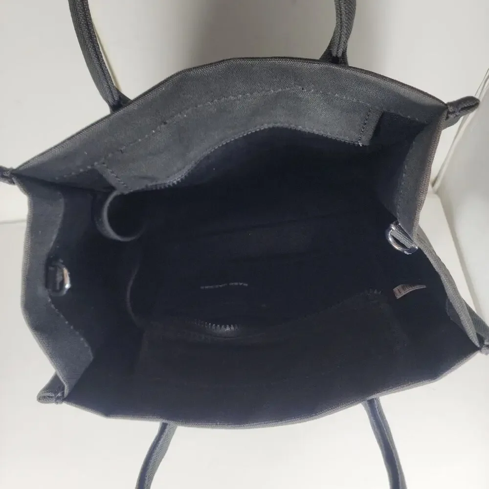 MARC JACOBS Standard Supply Black Canvas Large Tote Bag Handbag
